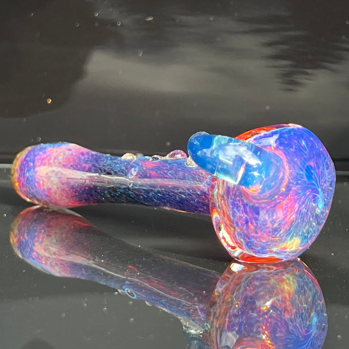 Blue Frit Horn Pipe Glass Pipe Beezy Glass