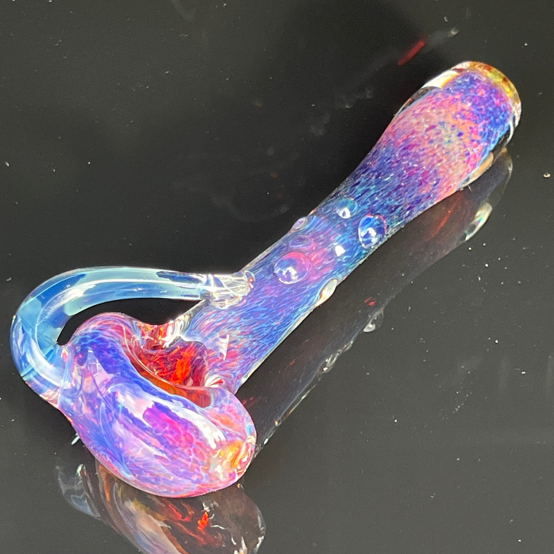 Blue Frit Horn Pipe Glass Pipe Beezy Glass