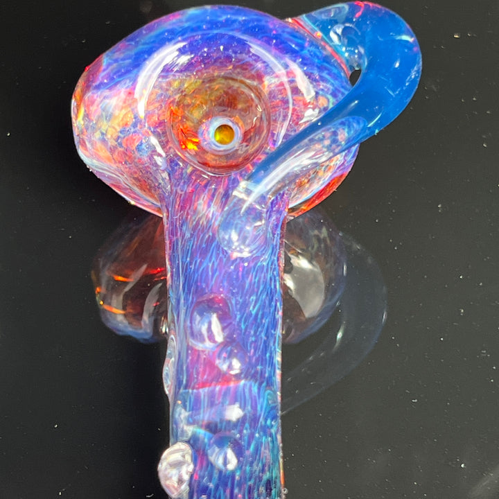 Blue Frit Horn Pipe Glass Pipe Beezy Glass