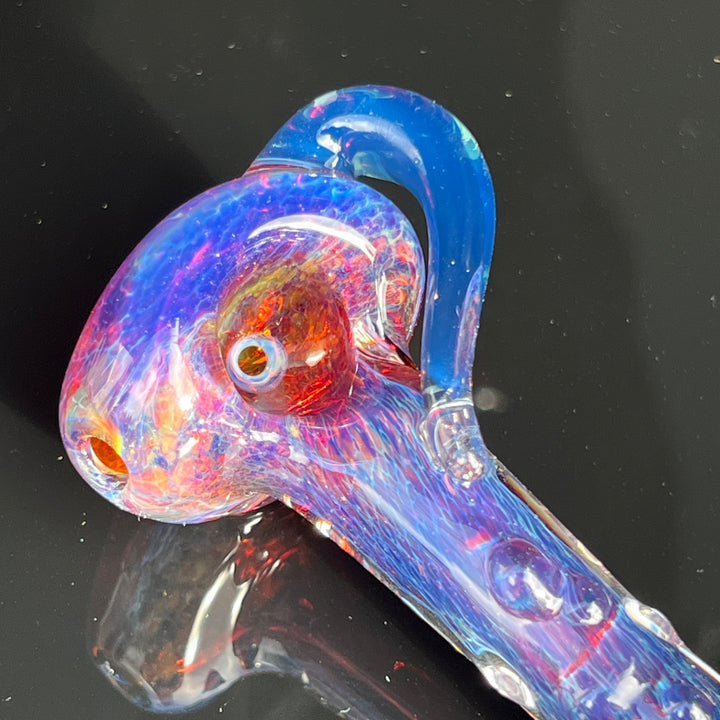 Blue Frit Horn Pipe Glass Pipe Beezy Glass