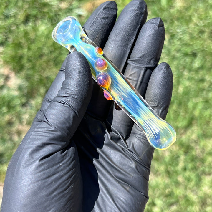 Comtrex Silver Fume Chillum Glass Pipe Schutz Glass   