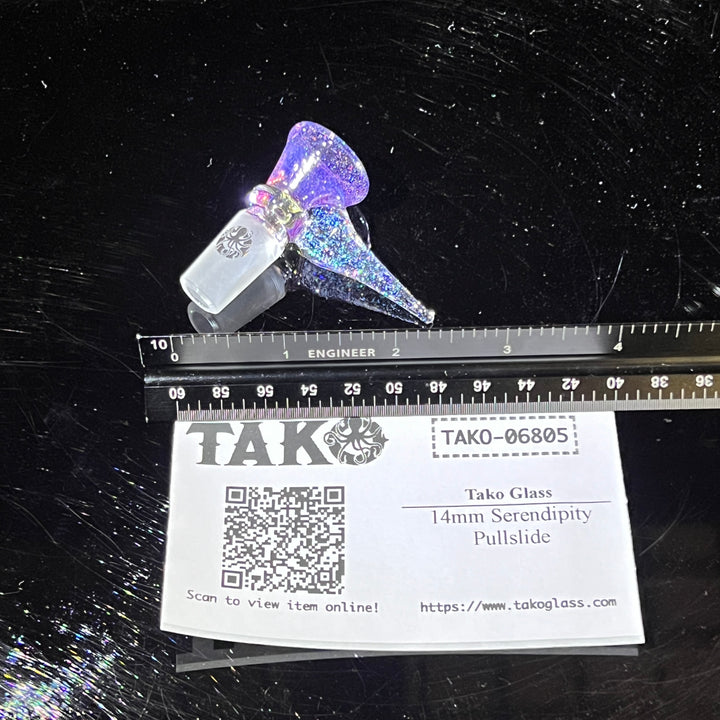 14mm Purple Crushed Opal Martini Pullslide Accessory Tako Glass   