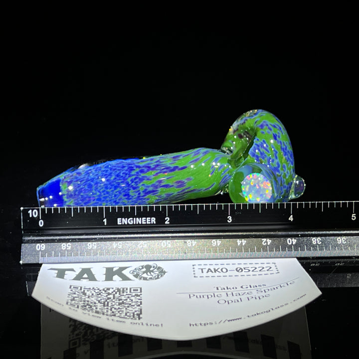 Purple Haze Sparkle Opal Pipe Glass Pipe Tako Glass   