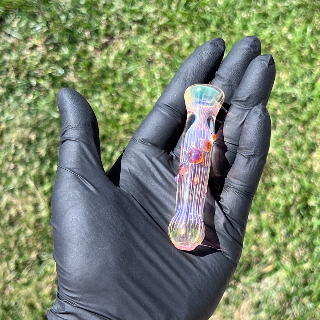 Comtrex Gold Fume Chillum Glass Pipe Schutz Glass   