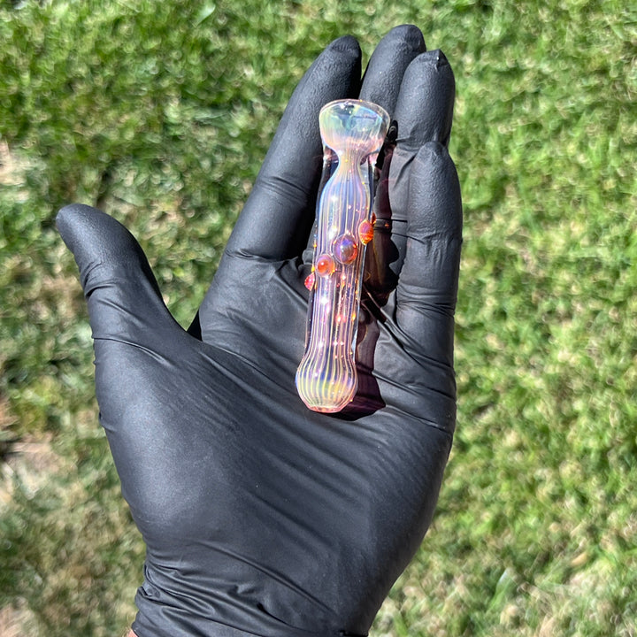 Comtrex Gold Fume Chillum Glass Pipe Schutz Glass   