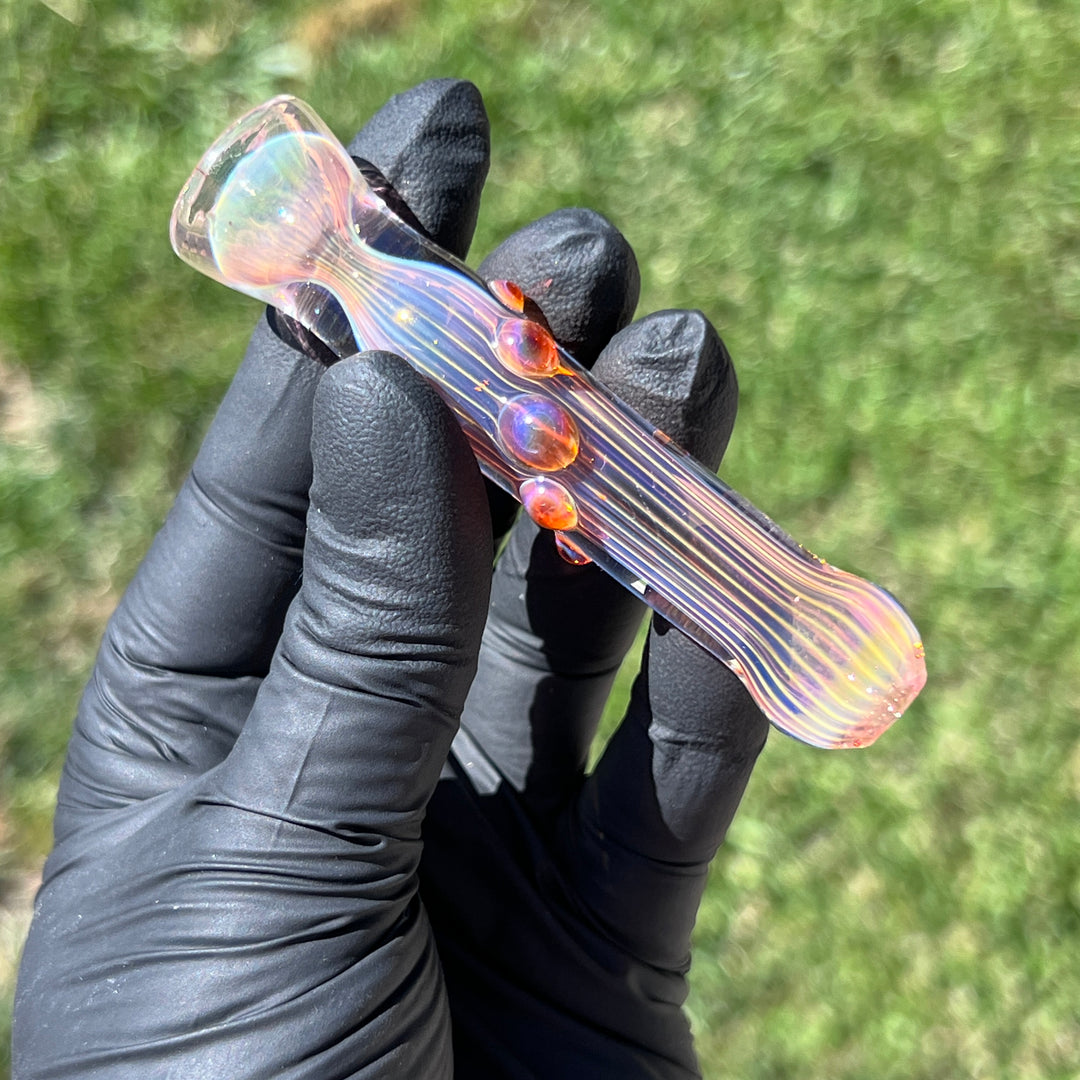 Comtrex Gold Fume Chillum Glass Pipe Schutz Glass   