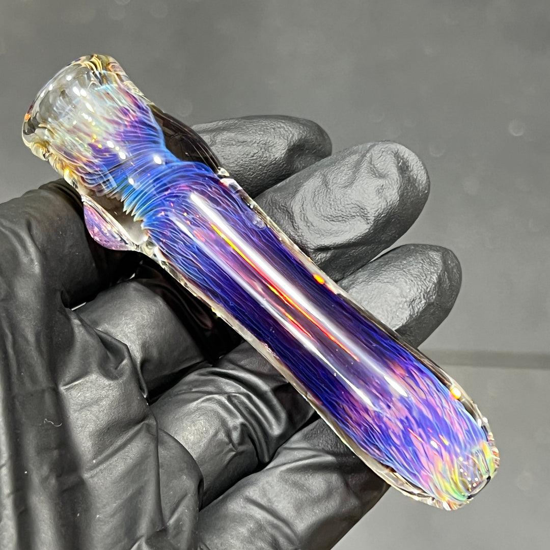 Thick Purple Chillum Glass Pipe Chuck Glass