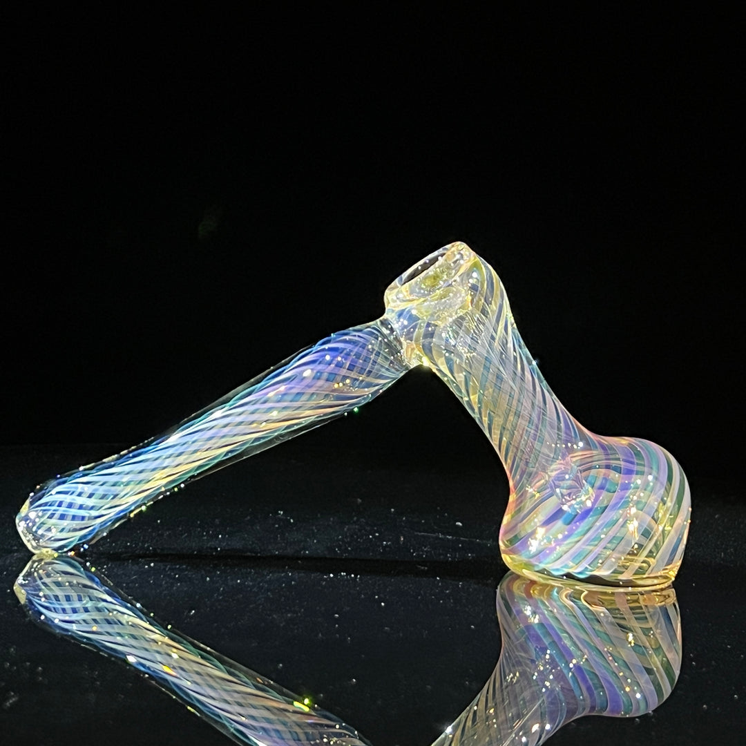 Thick Fumed Hammer Bubbler Glass Pipe Chuck Glass