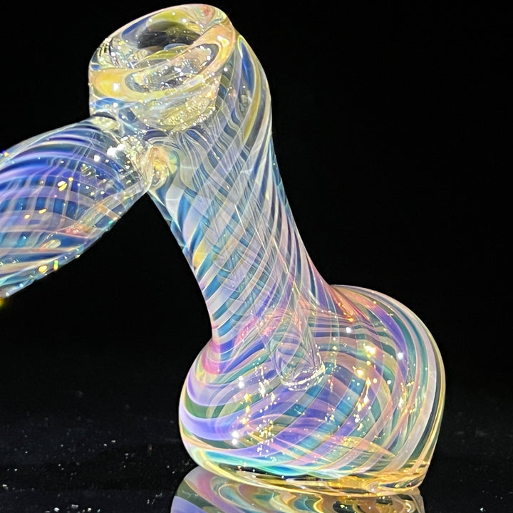 Thick Fumed Hammer Bubbler Glass Pipe Chuck Glass