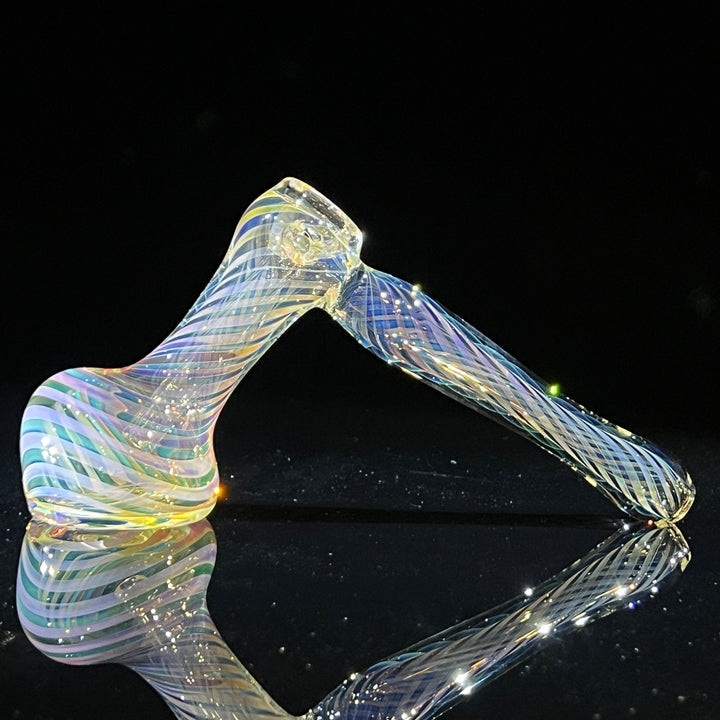 Thick Fumed Hammer Bubbler Glass Pipe Chuck Glass