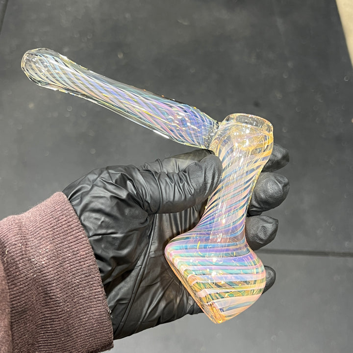 Thick Fumed Hammer Bubbler Glass Pipe Chuck Glass