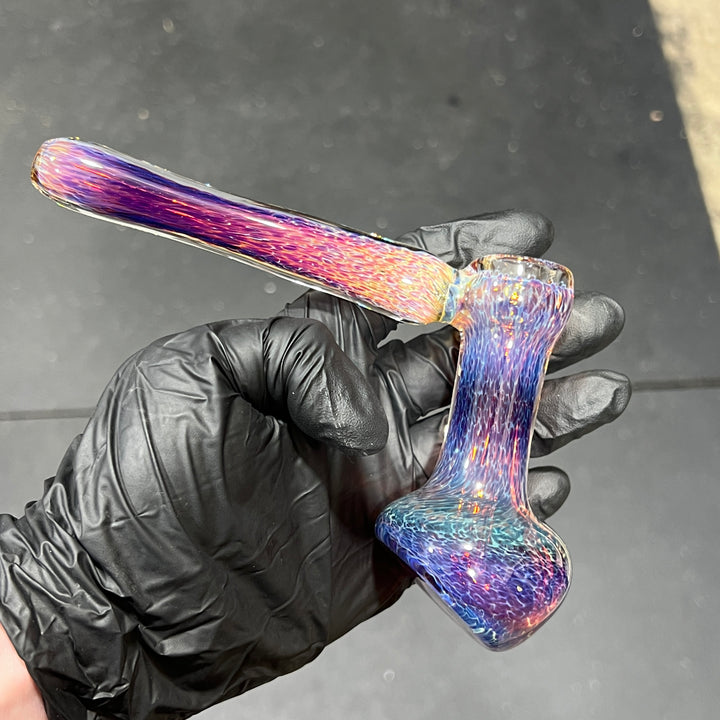 Thick Purple Hammer Bubbler Glass Pipe Chuck Glass