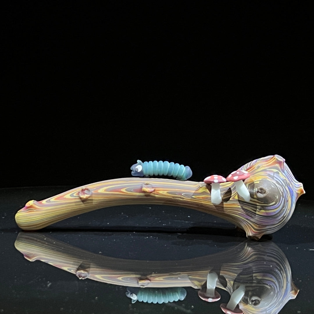 Wood Grain Caterpillar Gandalf Pipe Glass Pipe Wazoo Glass