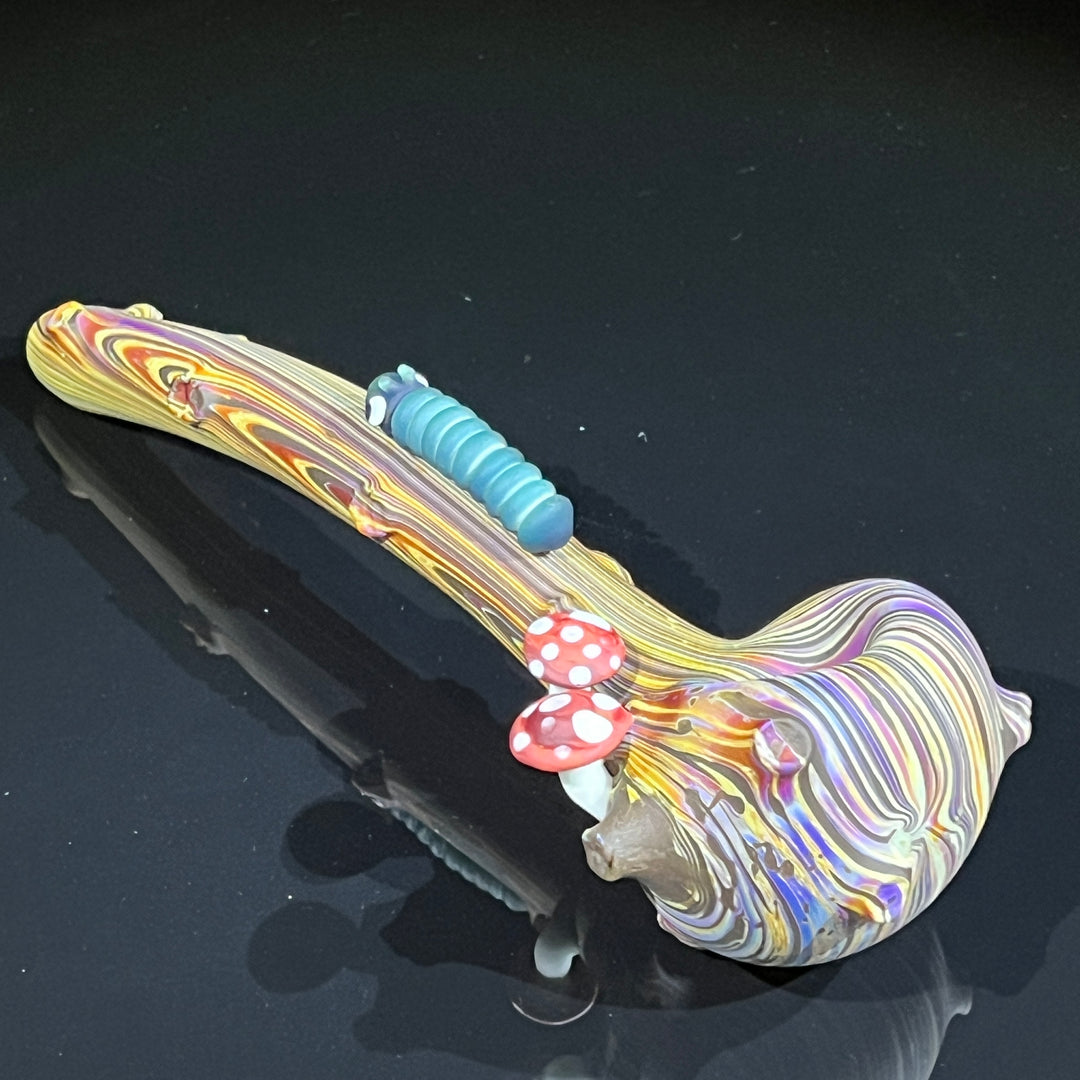 Wood Grain Caterpillar Gandalf Pipe Glass Pipe Wazoo Glass