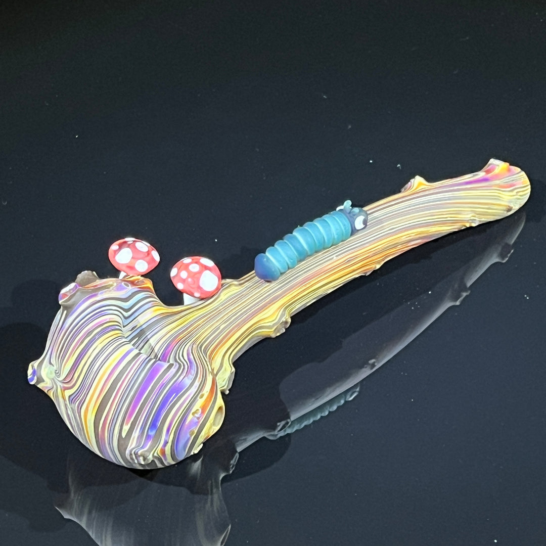 Wood Grain Caterpillar Gandalf Pipe Glass Pipe Wazoo Glass