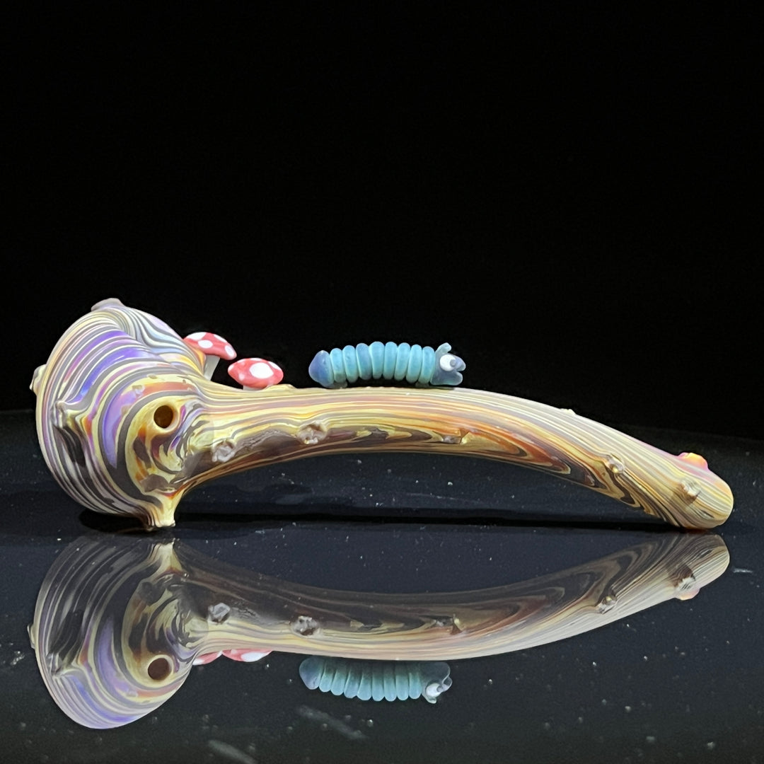 Wood Grain Caterpillar Gandalf Pipe Glass Pipe Wazoo Glass