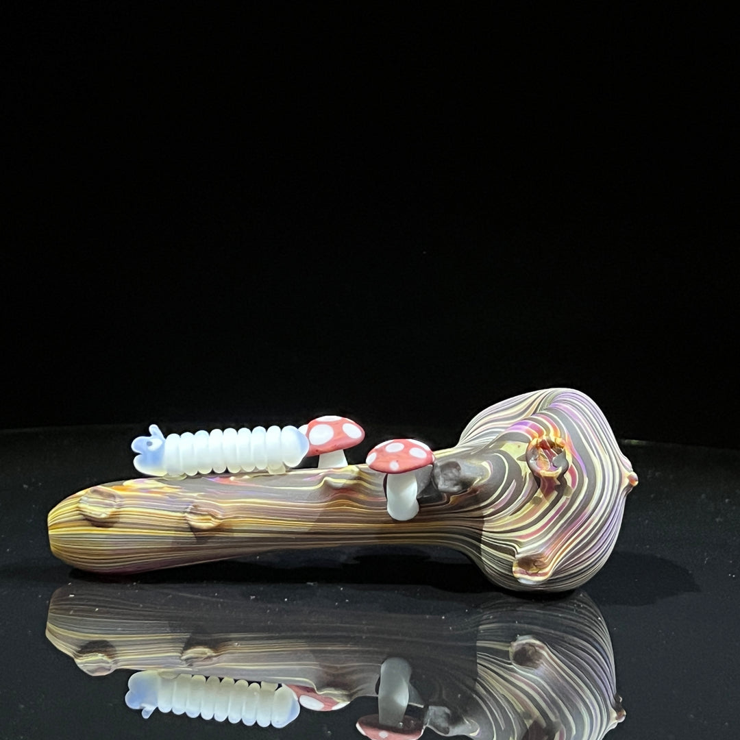 Wood Grain Caterpillar Shroom Branch Pipe Glass Pipe Wazoo Glass