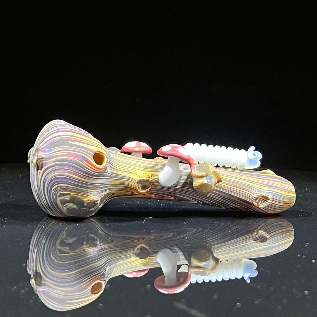 Wood Grain Caterpillar Shroom Branch Pipe Glass Pipe Wazoo Glass