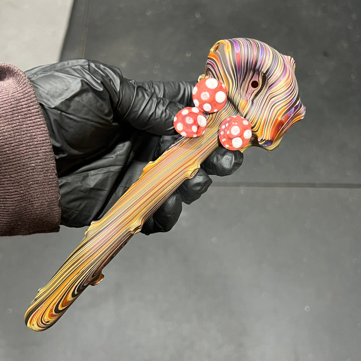 Woodgrain Mushroom Gandalf Pipe Glass Pipe Wazoo Glass