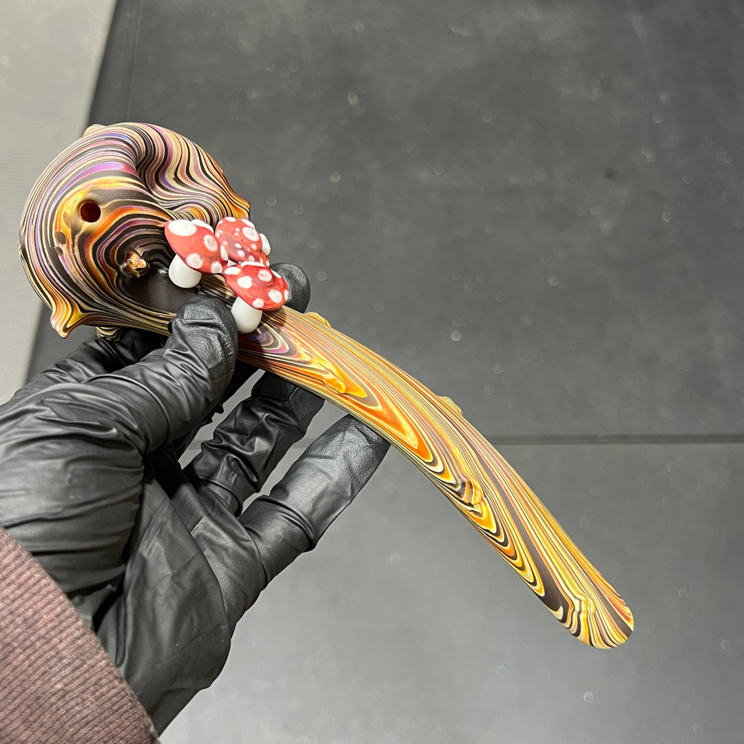 Woodgrain Mushroom Gandalf Pipe Glass Pipe Wazoo Glass