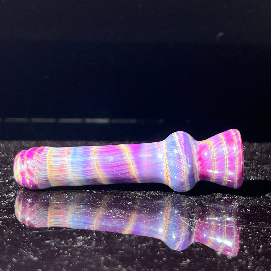 Mulberry Purple Coil Chillum Glass Pipe Schutz Glass   