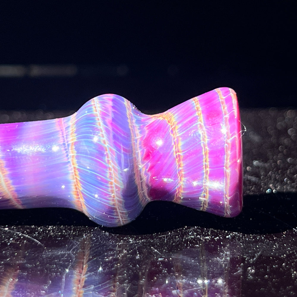 Mulberry Purple Coil Chillum Glass Pipe Schutz Glass   