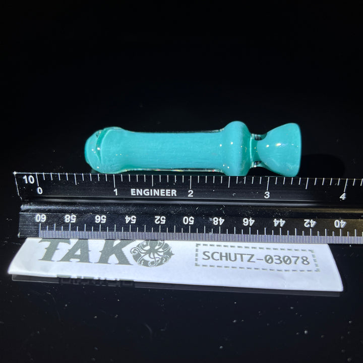 Seaside Turquoise Chillum Glass Pipe Schutz Glass   