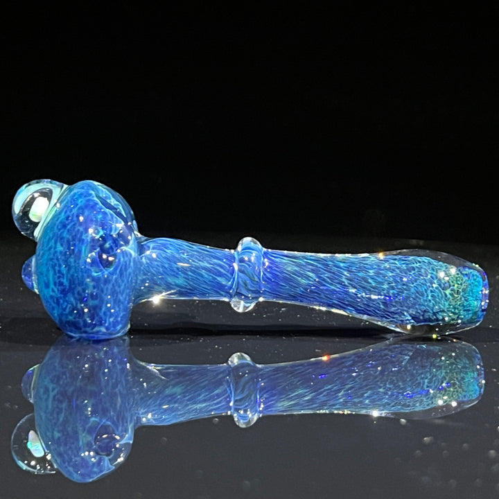 Blue Mushroom Pipe with Opal Glass Pipe Beezy Glass