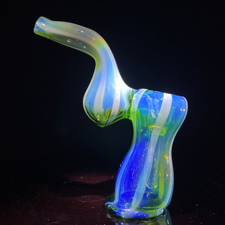 Fumed Bubbler Glass Pipe Mary Jane's Glass   