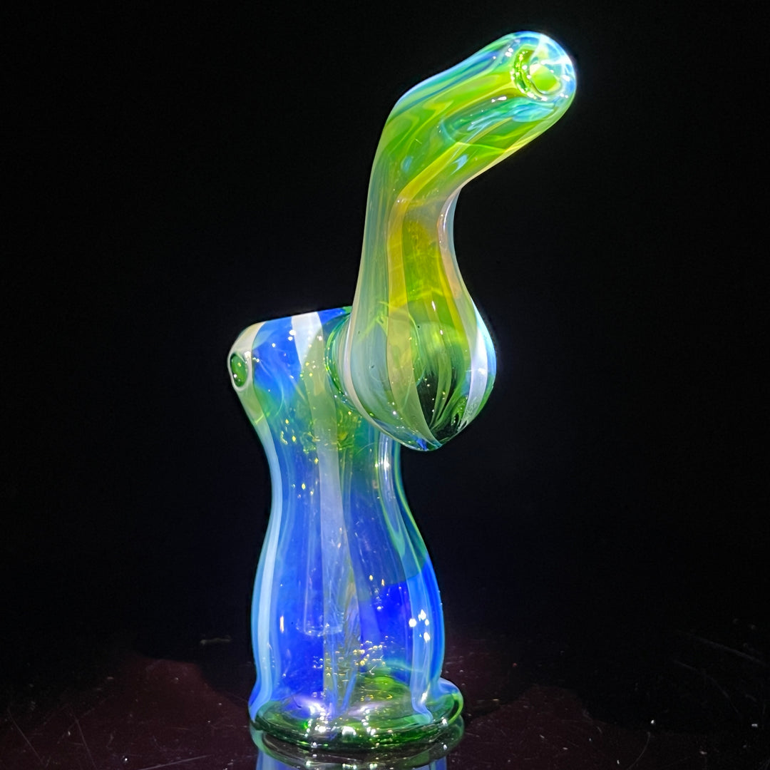 Fumed Bubbler Glass Pipe Mary Jane's Glass   