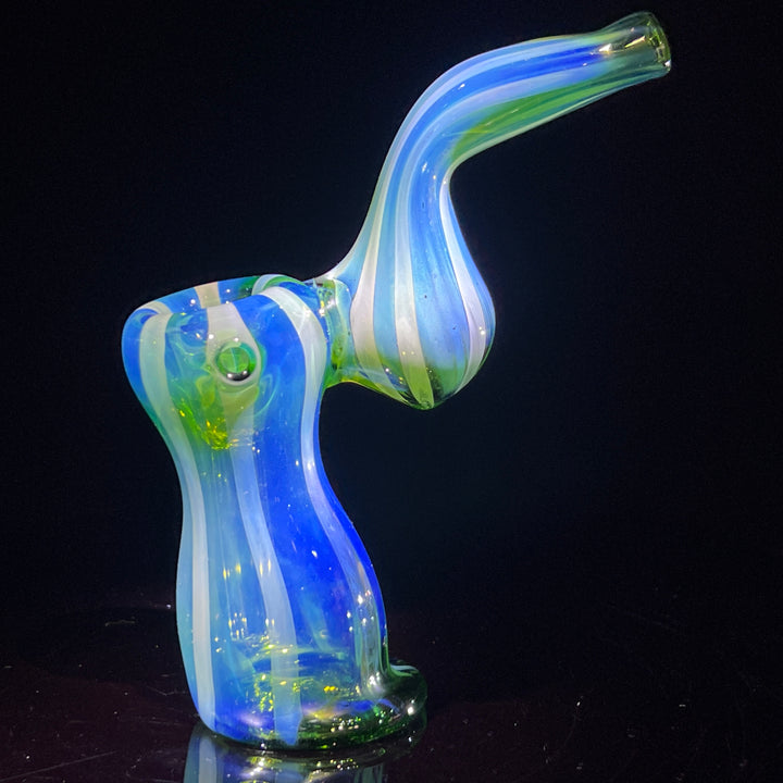 Fumed Bubbler Glass Pipe Mary Jane's Glass   