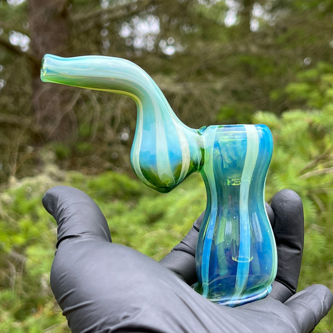 Fumed Bubbler Glass Pipe Mary Jane's Glass   