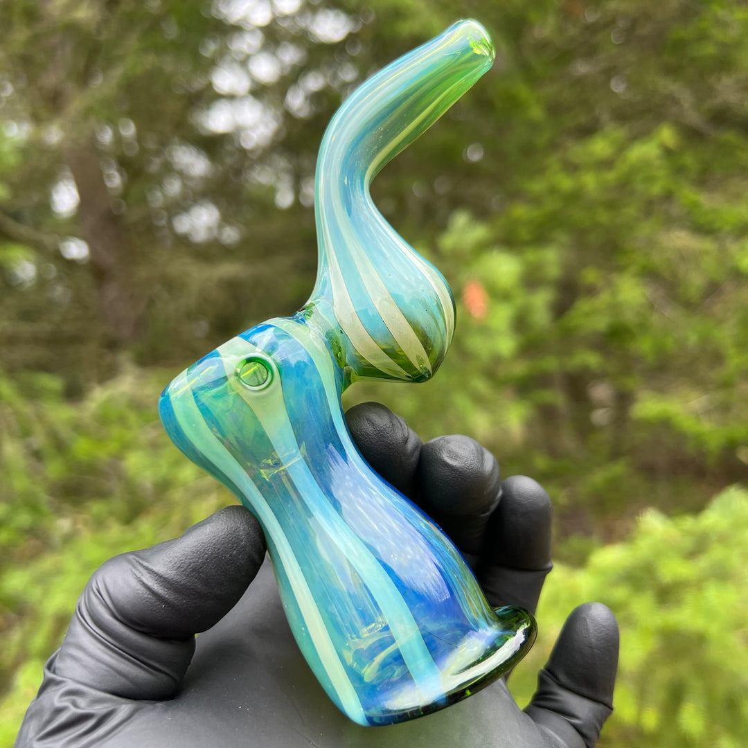 Fumed Bubbler Glass Pipe Mary Jane's Glass   