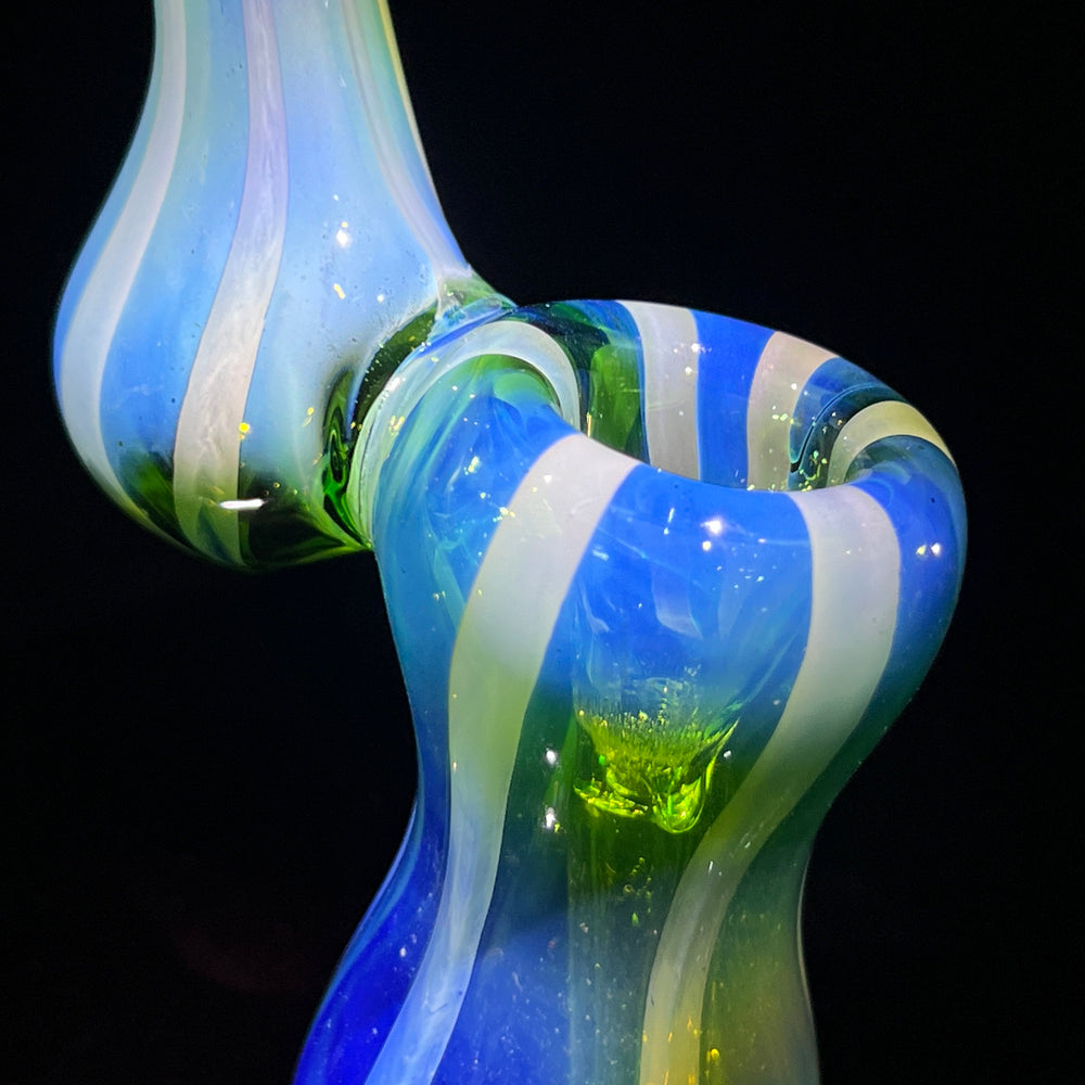 Fumed Bubbler Glass Pipe Mary Jane's Glass   