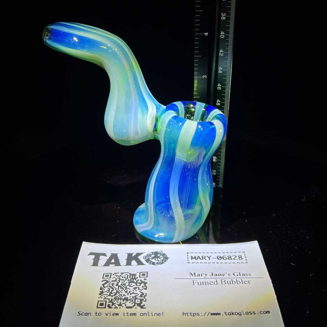 Fumed Bubbler Glass Pipe Mary Jane's Glass   