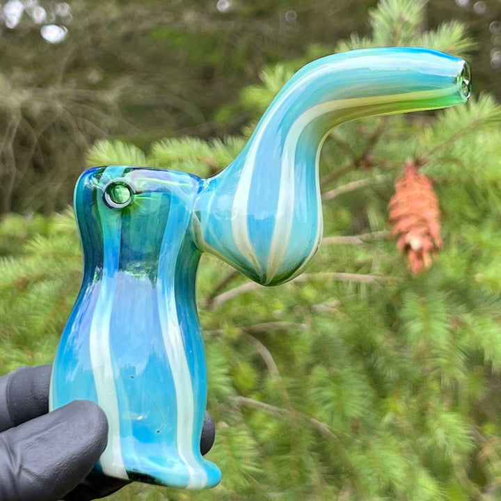 Fumed Bubbler Glass Pipe Mary Jane's Glass   