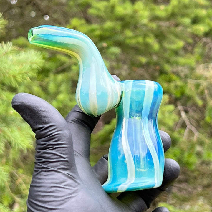 Fumed Bubbler Glass Pipe Mary Jane's Glass   