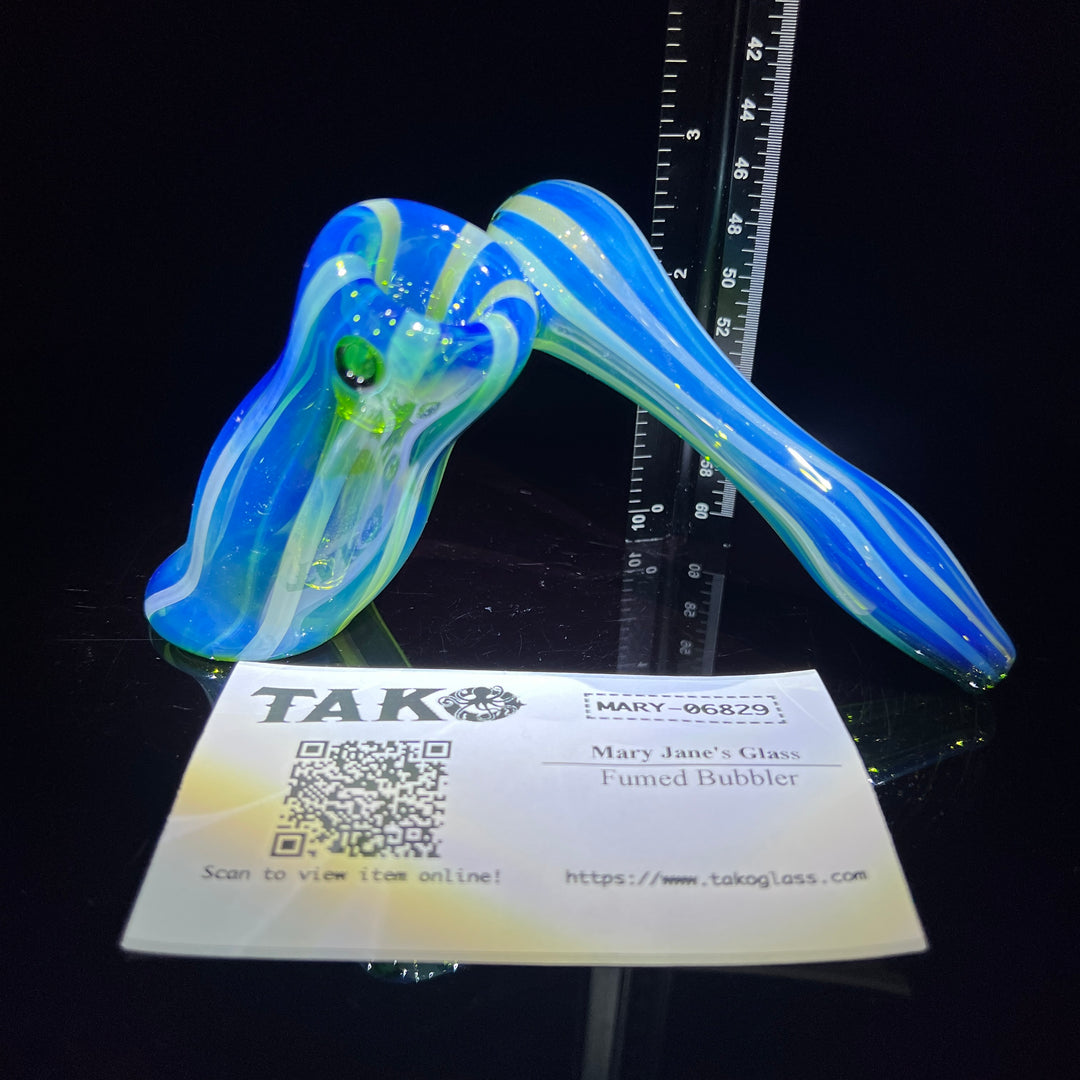 Fumed Bubbler Glass Pipe Mary Jane's Glass   