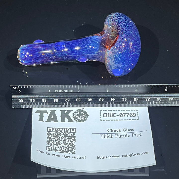 Thick Purple Pipe Glass Pipe Chuck Glass