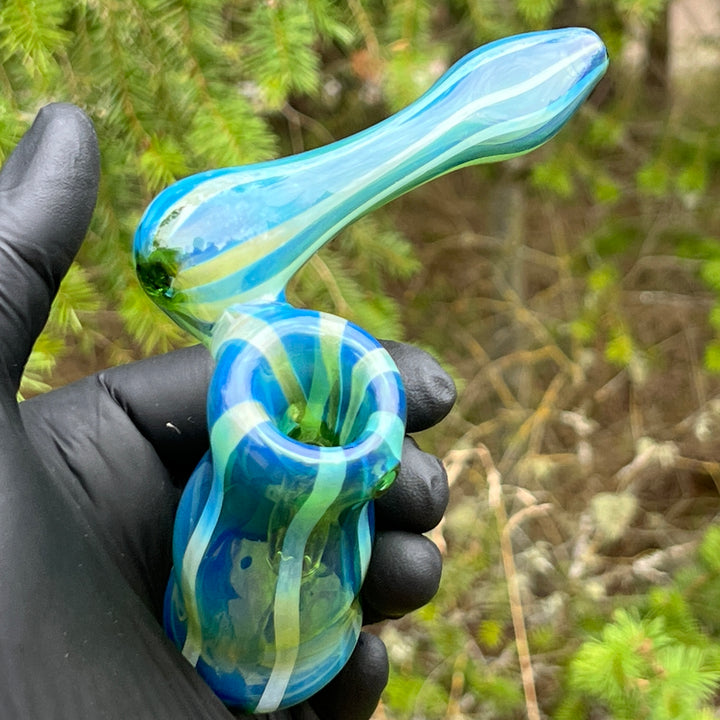 Fumed Bubbler Glass Pipe Mary Jane's Glass   