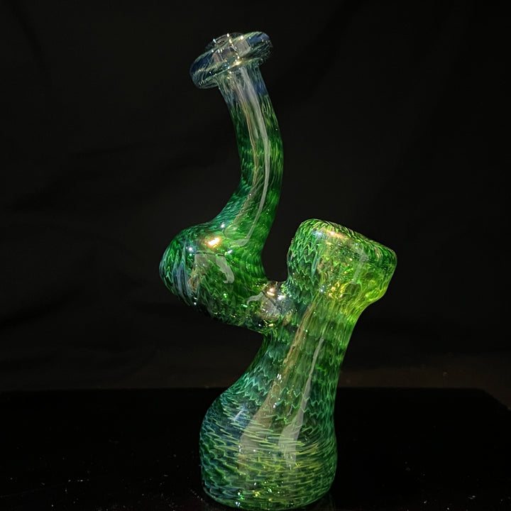 Forest Bubbler with White Carb Glass Pipe Cose Glass   