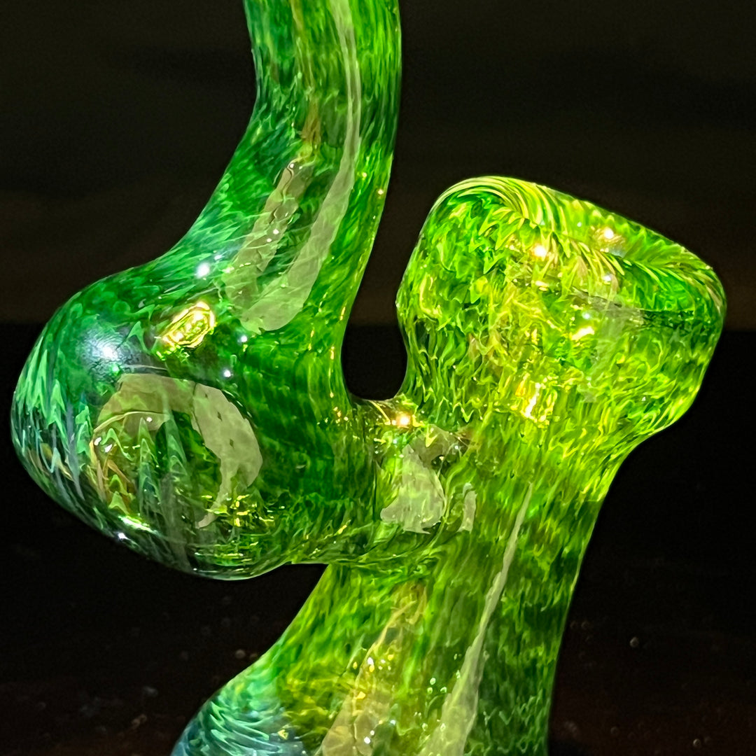 Forest Bubbler with White Carb Glass Pipe Cose Glass   