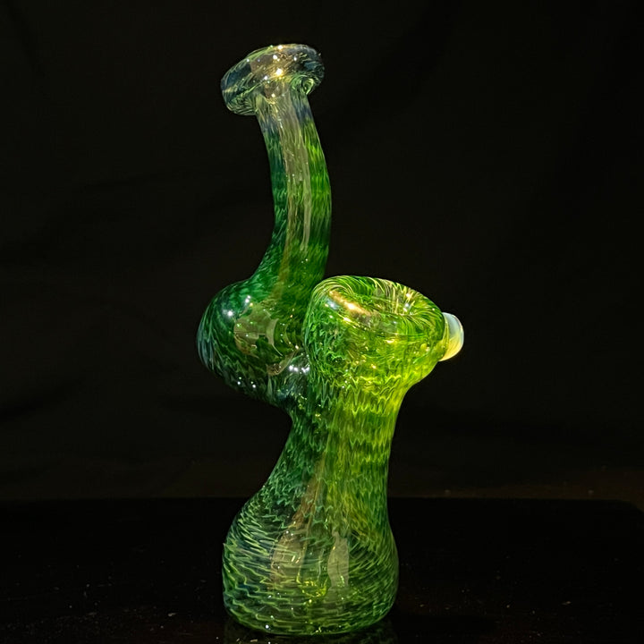 Forest Bubbler with White Carb Glass Pipe Cose Glass   