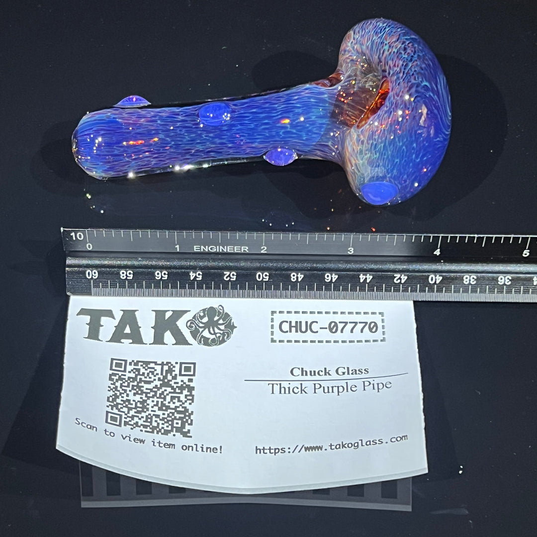 Thick Purple Pipe Glass Pipe Chuck Glass