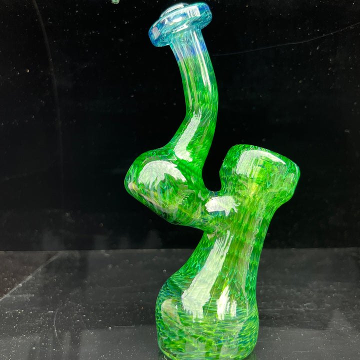 Forest Bubbler with White Carb Glass Pipe Cose Glass   