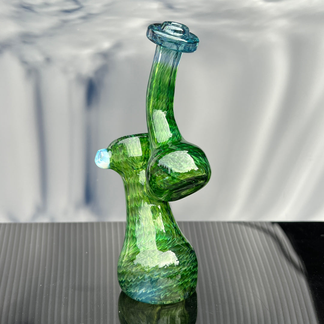 Forest Bubbler with White Carb Glass Pipe Cose Glass   