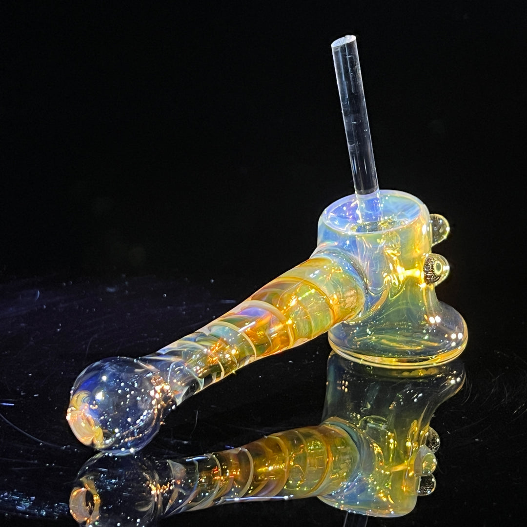 Silver Fumed Hash Hammer Glass Pipe Crondo Glassics   