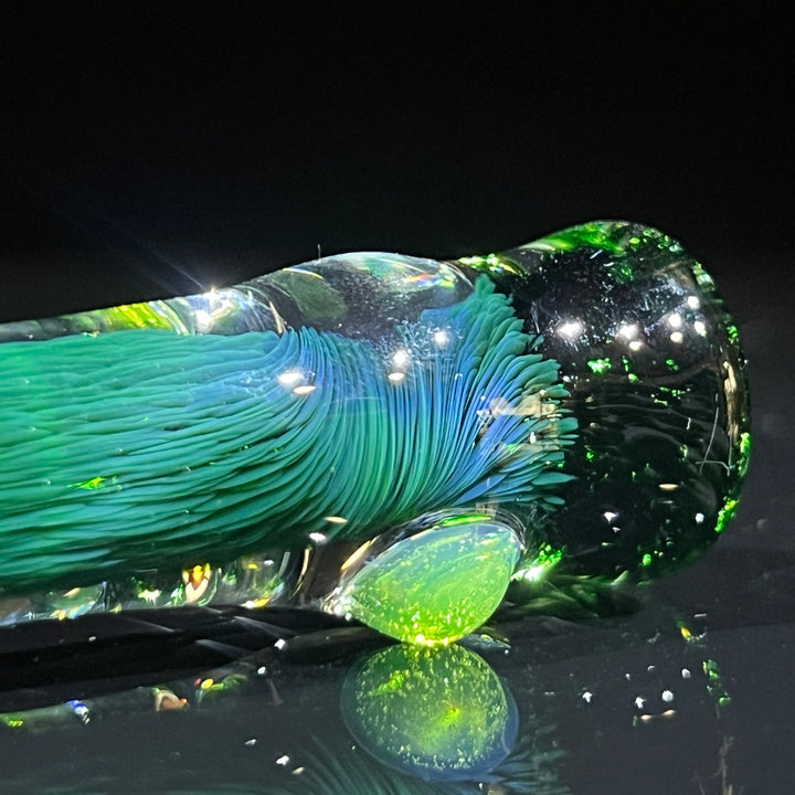 Thick Exp Green Chillum Glass Pipe Chuck Glass