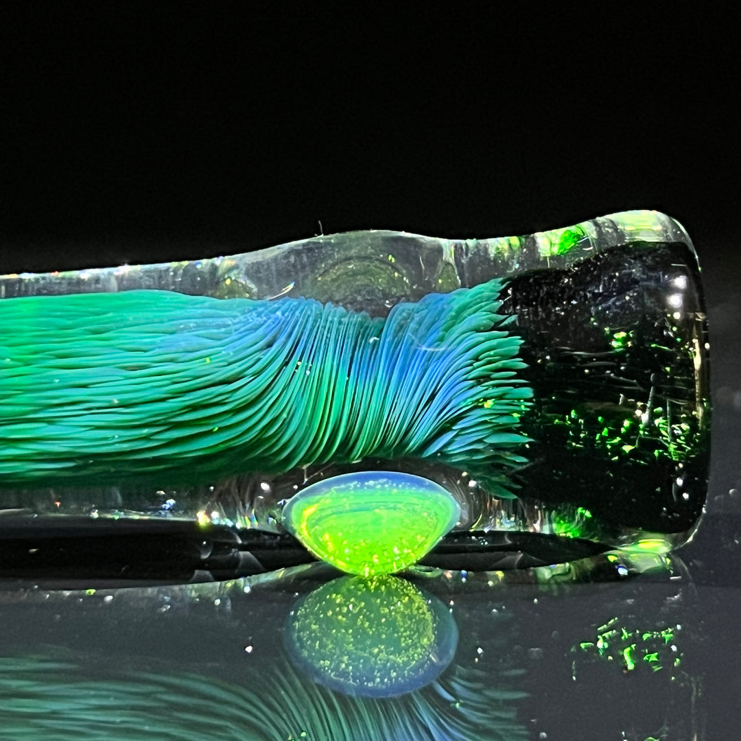 Thick Exp Green Chillum Glass Pipe Chuck Glass