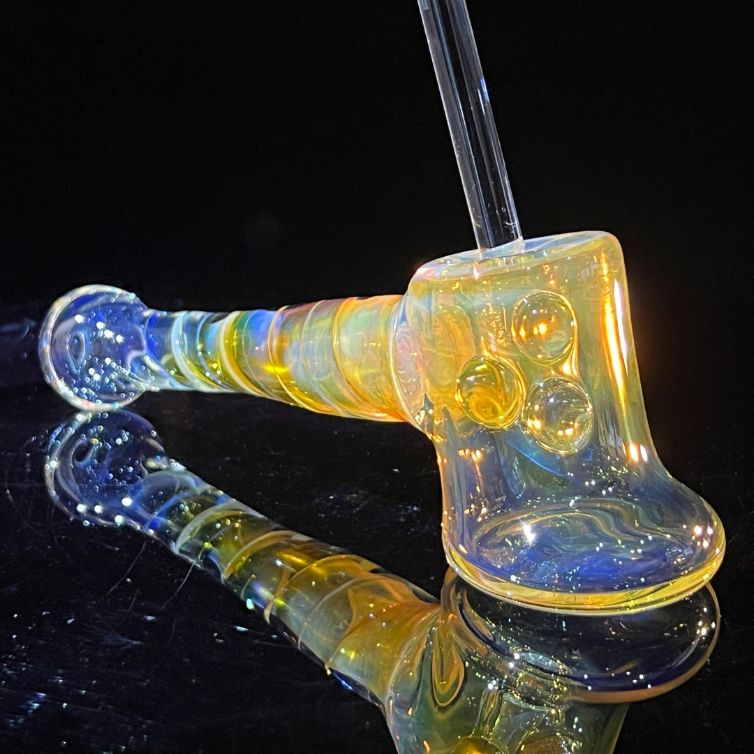 Silver Fumed Hash Hammer Glass Pipe Crondo Glassics   